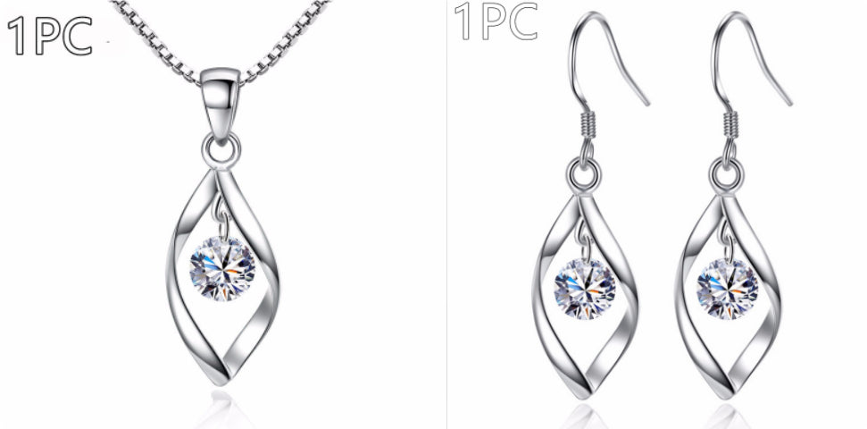 Zircon Twist Fashion Necklace Pendant