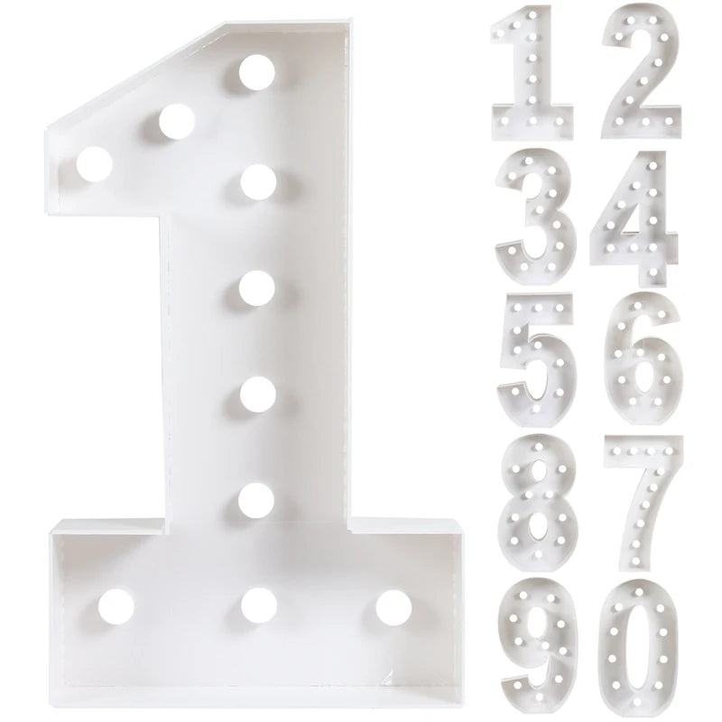 73cm Giant Figure Balloon Filling Box 1st Birthday Balloon Number 40 50 60 Balloon Frame Wedding Party Decoration Baby Shower