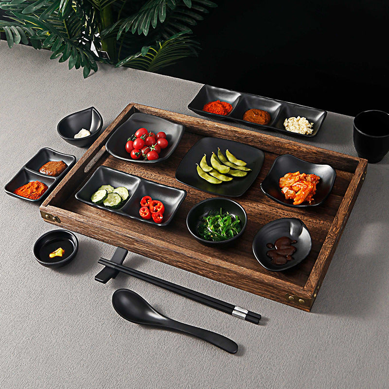 Commercial Melamine Black Sauce Dish