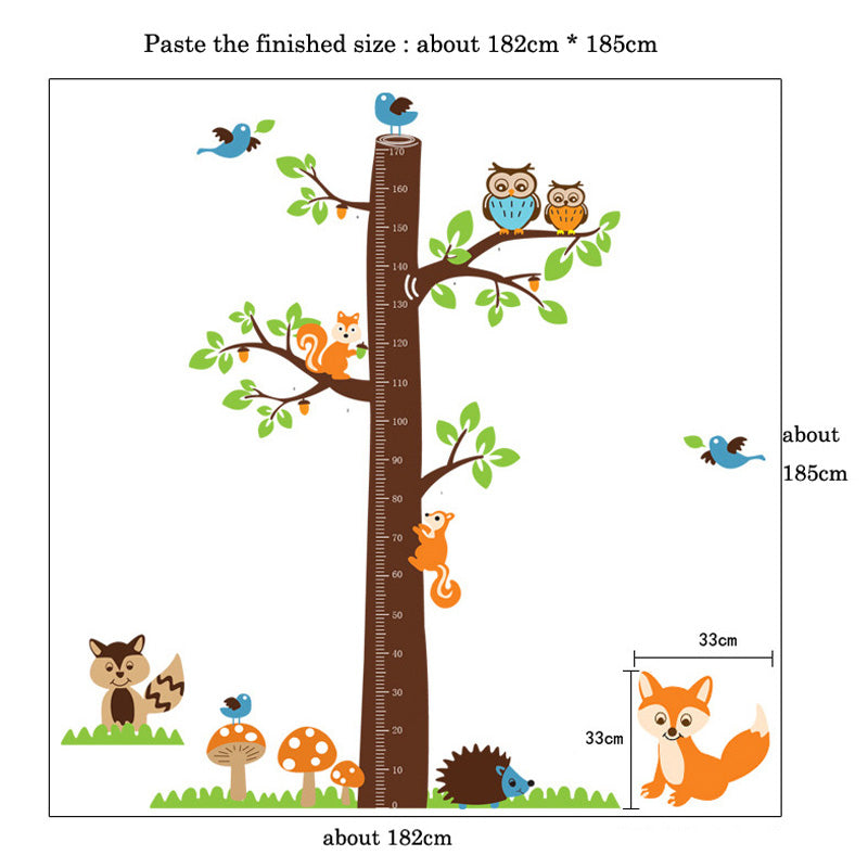 Kids Cartoon Height Wall Sticker