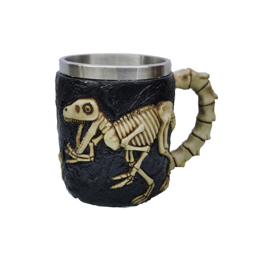 3D Skull Mug A Resin-Infused Double-Walled Stainless Steel Mug For Coffee And Water