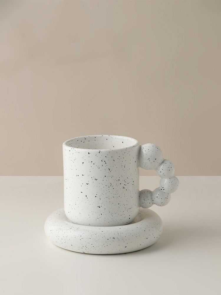 Creative Ceramic Mug With Rotating Ball Handle Design
