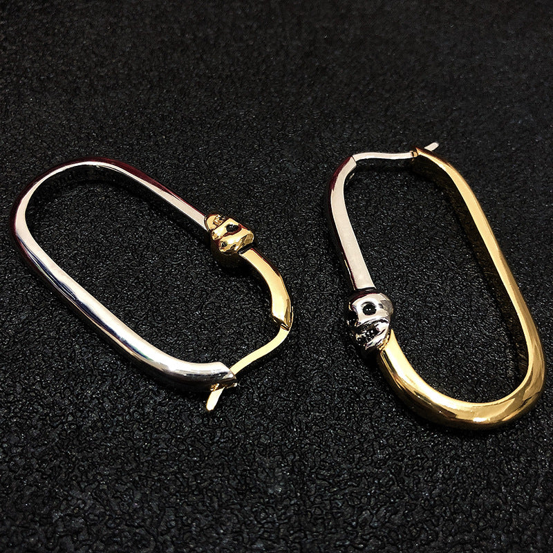 U-Shaped Earrings Skull Earrings