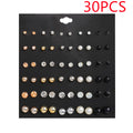 New Female Temperament Earrings Simple And Compact Fashion Set Earrings