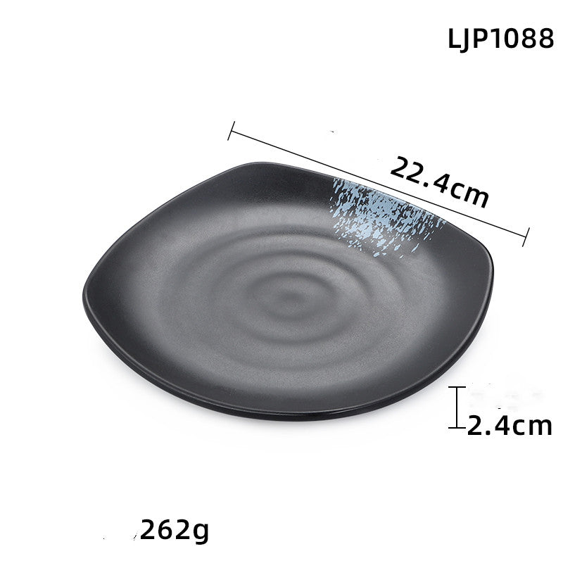 Black side dish melamine tableware