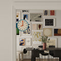 Blue Corner View Clock