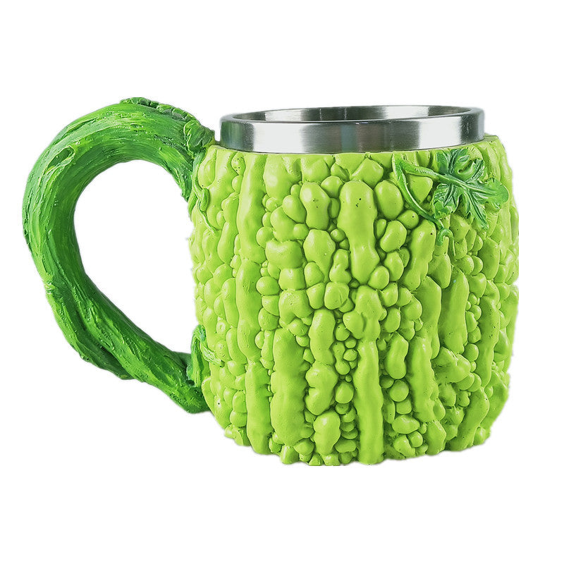 Fruit Stainless Steel Beer Mug Creative Resin Water Cup