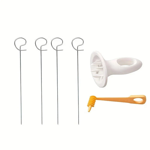 6Pcs Stainless Steel Spiralizer Set Multi-Functional Vegetable Cutter Perfect for Making Spiral Potatoes Carrots Kitchen Tool
