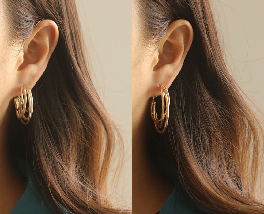 Gold-plated earrings