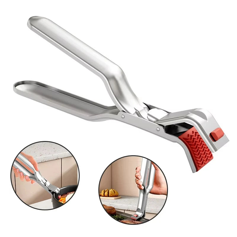 1pcs Anti-scalding Clip Hot Bowl Holder Dish Clamp Pot Pan Gripper Clip Air Fryer Dish Plate Retriever Tongs Kitchen Supplies