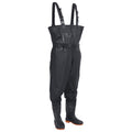 Waders with Boots and Belt, Dark Green, Size