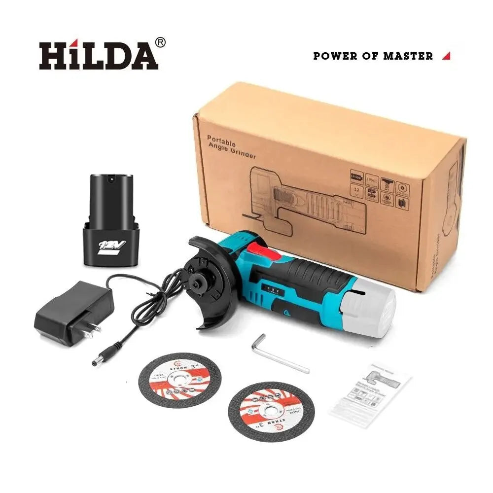 HILDA 12V Angle Grinder Charging Grinding Tool for Polishing and Grinding Diamond Micro Cordless Electric Power Tools
