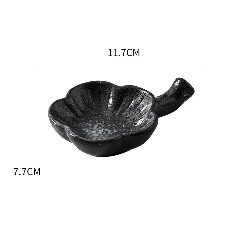 Japanese-style Household Ceramic Flavour Dish With Handle