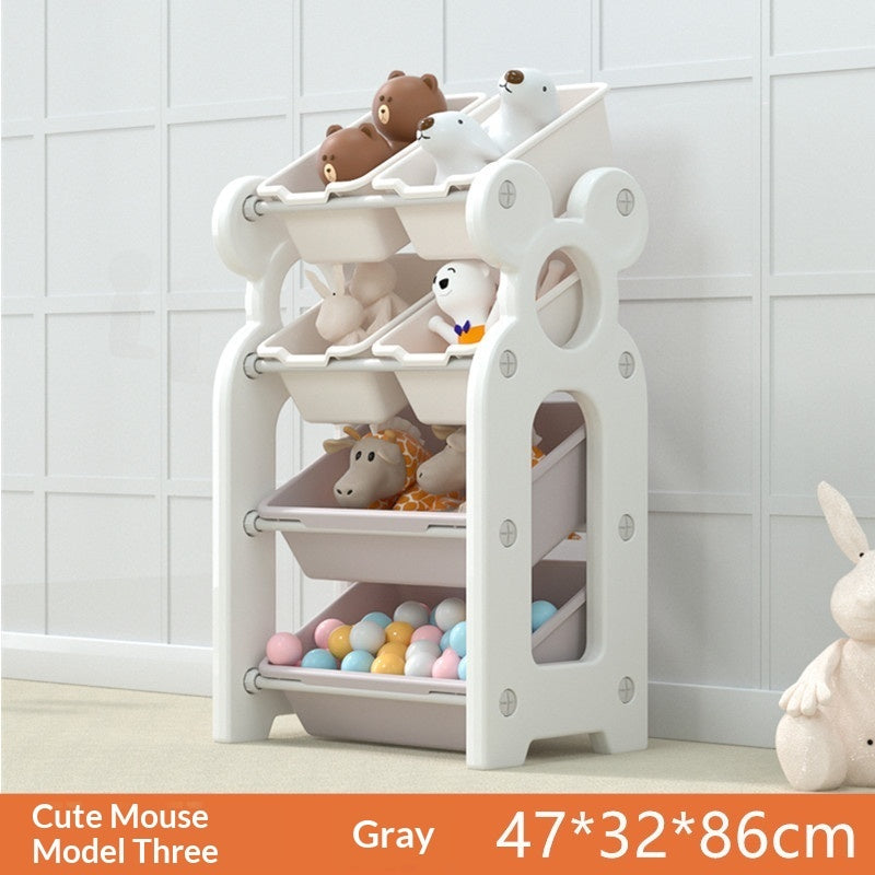 Multi-Tiered Floor Toy Rack For Kids Simple Home Organizer For Sorting And Storing Baby Toys
