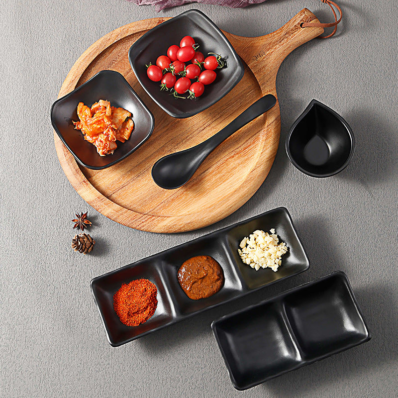 Commercial Melamine Black Sauce Dish