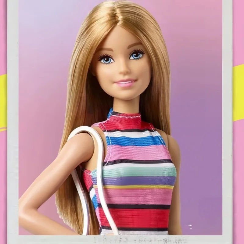 Authentic Barbie Mabuli Traveler Toy Set Girls Birthday Gift Children Pretend Play Educational Fun Creative Dolls Collection