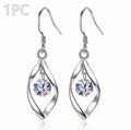 Zircon Reduction Silver Earrings
