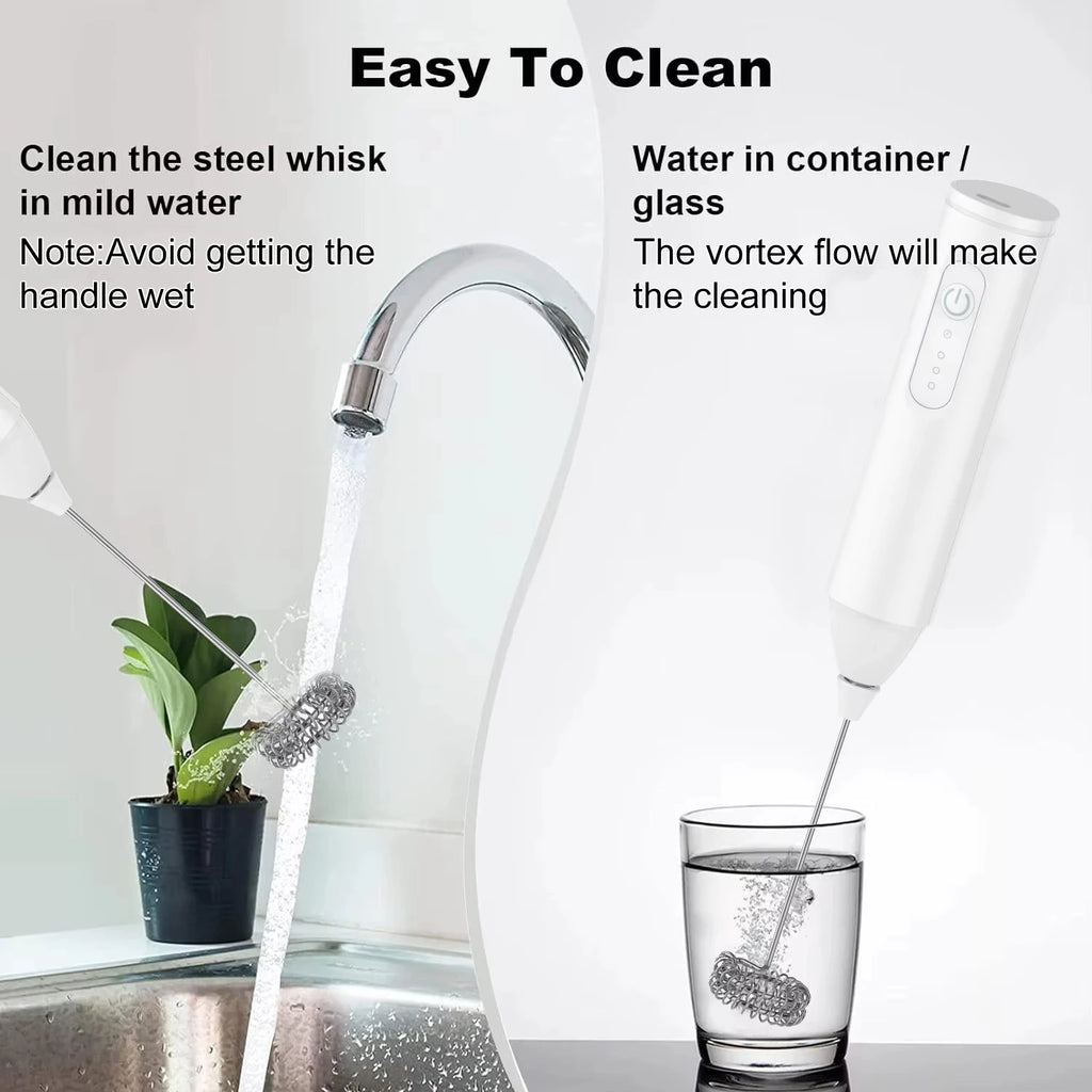 USB electric milk frother, handheld milk coffee machine, 3-speed wireless egg beater, kitchen mixer, multifunctional food mixer