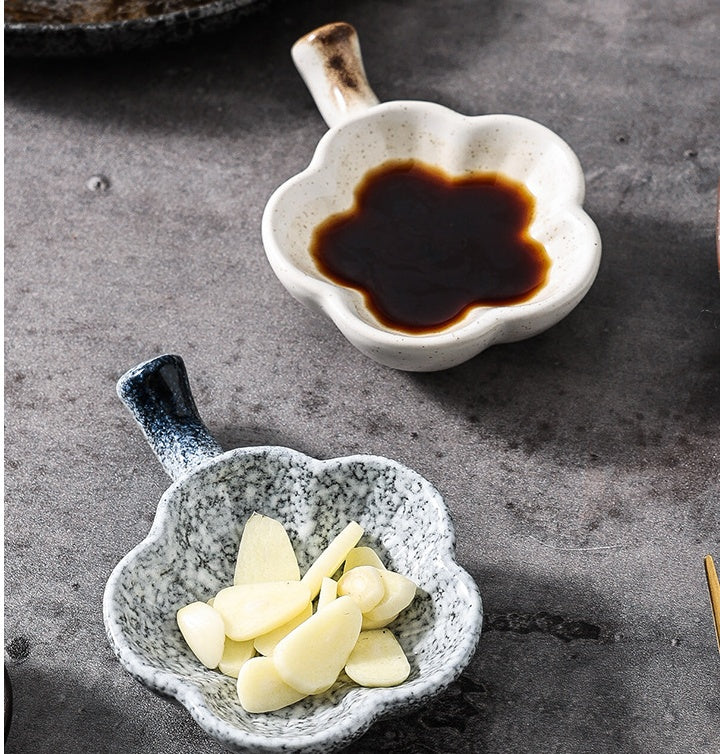 Japanese-style Household Ceramic Flavour Dish With Handle