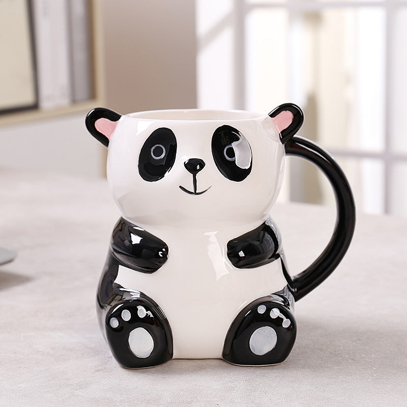 Cute Pet Mark Panda Shaped Ceramic Mug