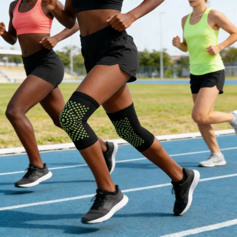 Latex Self-Heating Knee Brace with Moxa Warmth, Extended Warm Knee Support for Daily Comfort & Protection