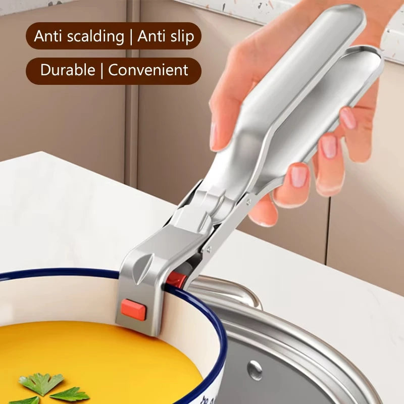 1pcs Anti-scalding Clip Hot Bowl Holder Dish Clamp Pot Pan Gripper Clip Air Fryer Dish Plate Retriever Tongs Kitchen Supplies