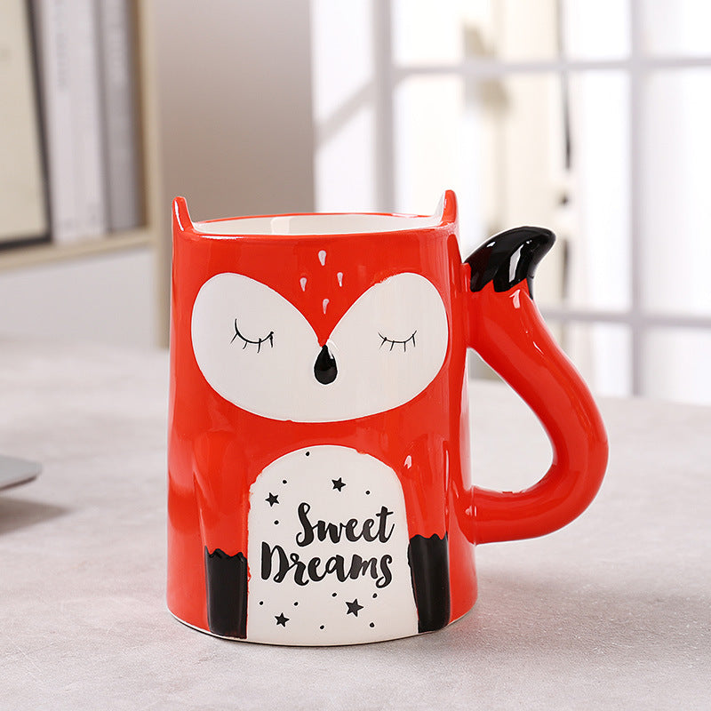 Cute Pet Mark Panda Shaped Ceramic Mug