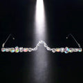 Rave Geometric Rhinestone Eyeglasses Frames Face Decoration for Women 2023 Luxury Designer Crystal Face Jewelry Frames No Lenses