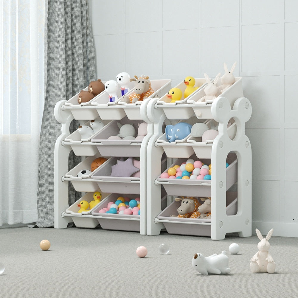 Multi-Tiered Floor Toy Rack For Kids Simple Home Organizer For Sorting And Storing Baby Toys