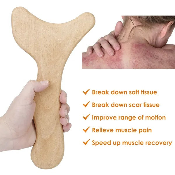Wood Therapy Massage Tool Lymphatic Drainage Paddle Wooden
