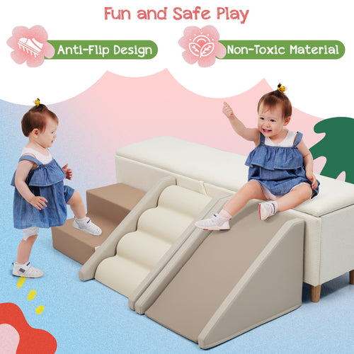 9-Piece Kids Climb & Crawl Soft Foam, Block Activity Play Set For Child, Toddler Toys Indoor, Baby Climbing Toys, Child Playtime Corner Climber Foam