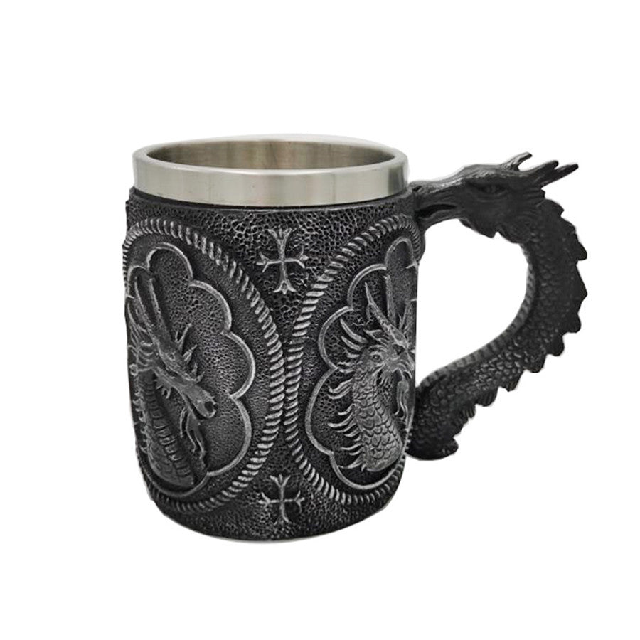 3D Skull Mug A Resin-Infused Double-Walled Stainless Steel Mug For Coffee And Water