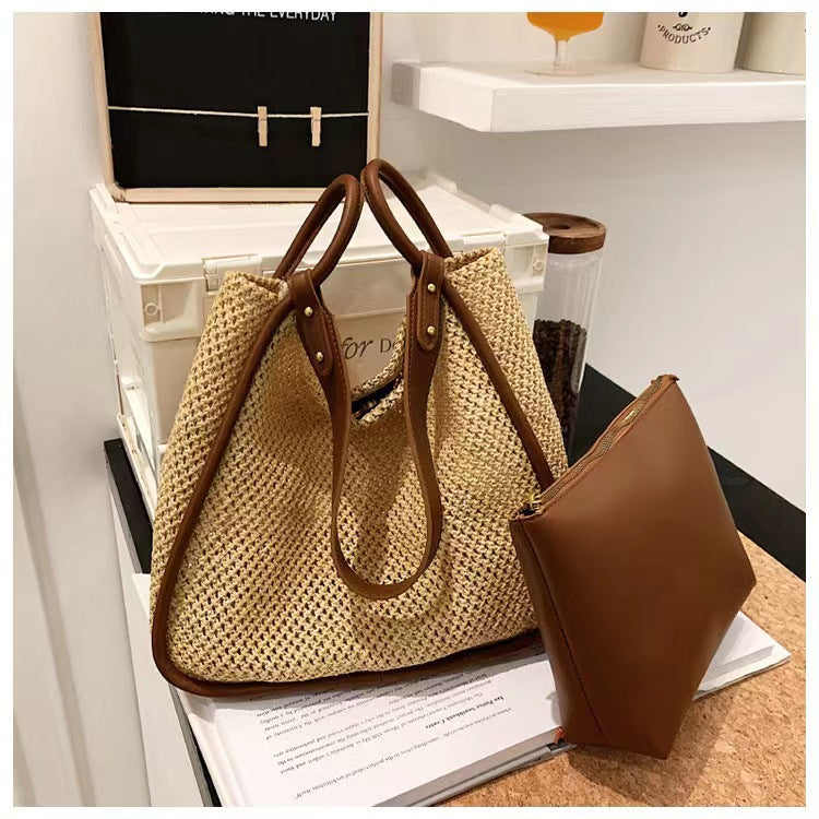 Trendy Women's Bags Fashion Large Capacity Contrast Color