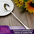 1/6Pcs Stainless Steel Long-Handled Ice Teaspoon, Coffee Spoon, Ice Cream Stirring Spoon, Dishwasher Safe, Kitchen Accessories