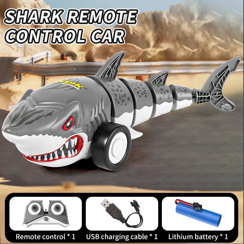 Remote Control Shark Car Toys For Kids,2.4GHz RC Cars Simulation Shark With Cool Light, 360° Stunt Drift & Most Terrains,Outdoor Toys For Birthday For 6,7,8,9,10-12 Boys Girls