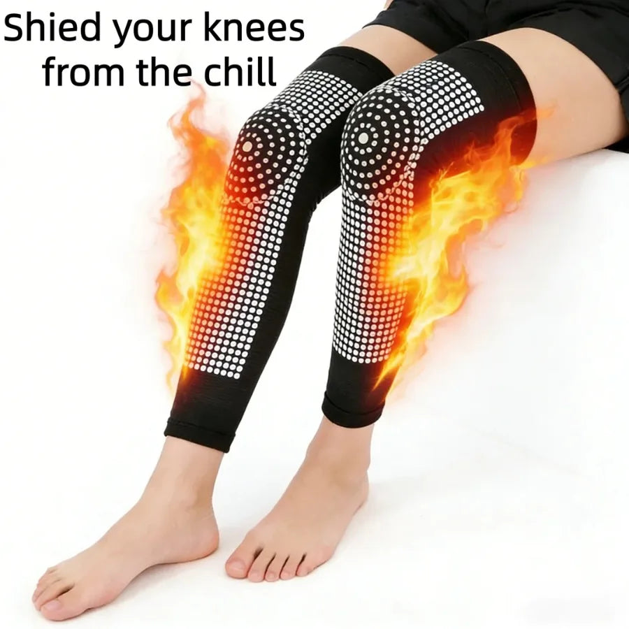 Pair of Self-Heating Knee Braces, Latex Warm Knee Support for Comfort & Daily Home Use
