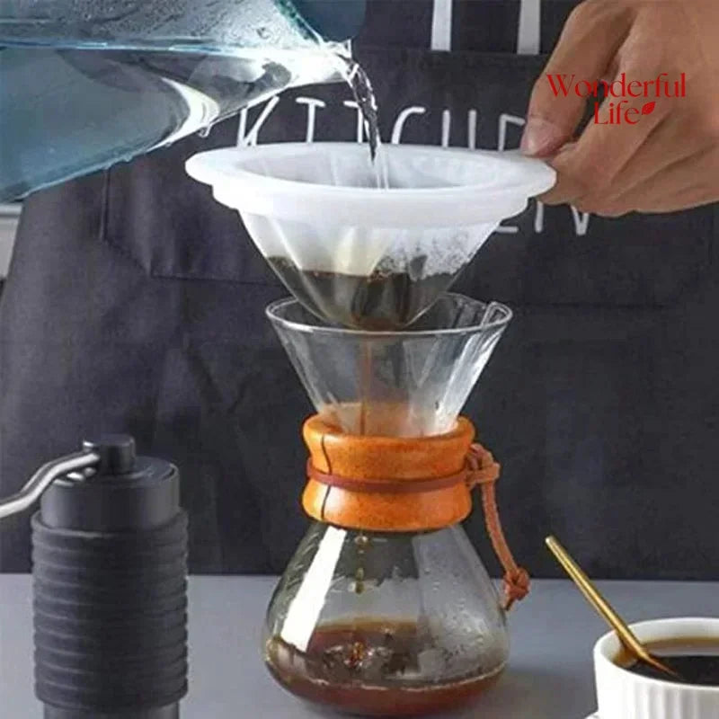 1Pcs 400Mesh Reusable Nylon Ultra Fine Filter Mesh Strainer Spoon Sieve Soy Milk Juice Coffee Food Filter Kitchen Colander