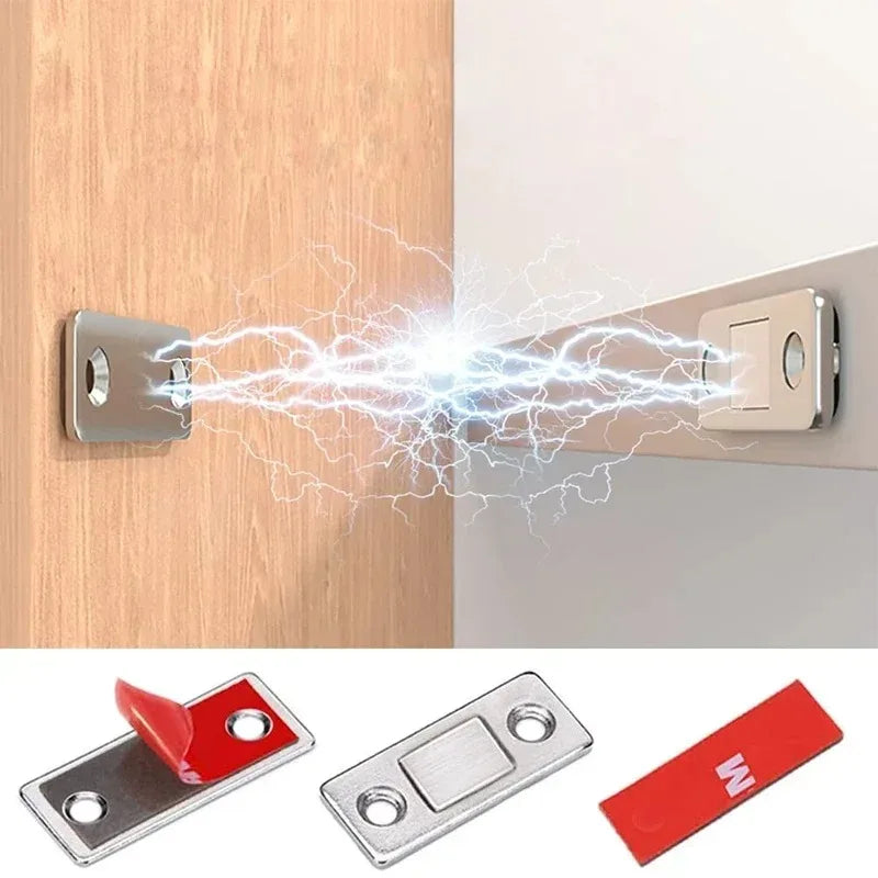 4Pack/Magnetic Cabinet Catches Ultra Thin Door Strong Magnets Stopper Invisible Adhesive Drawer Magnet Lock for Kitchen