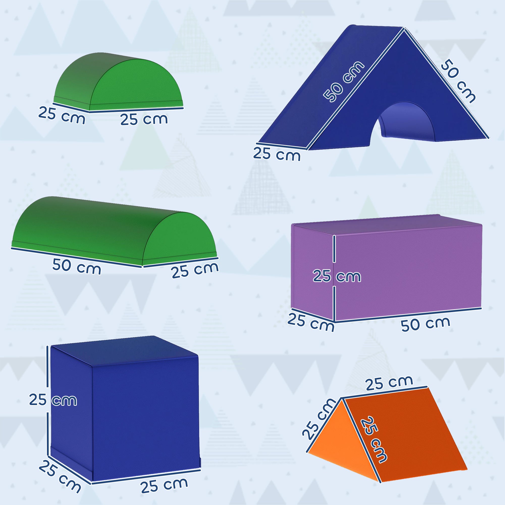 11-Piece Kids Soft Play Set, Foam Block, Toys For Climbing, Crawling, Multicoloured