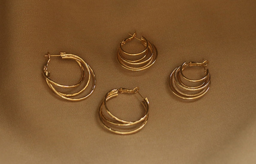 Gold-plated earrings