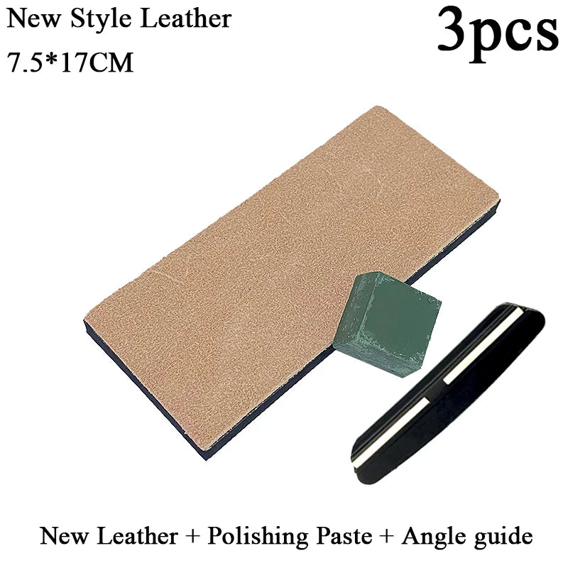 New Thickened Non-slip Base Diamond Stone Kitchen Knife Sharpening System Tool 15 Degree Sharpener Whetstone Leather Polishing