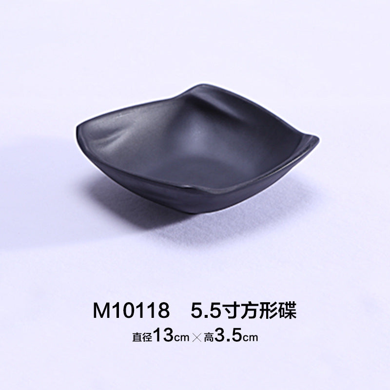 Commercial Melamine Black Sauce Dish