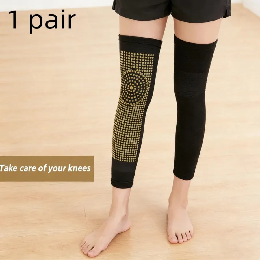 Pair of Self-Heating Knee Braces, Latex Warm Knee Support for Comfort & Daily Home Use