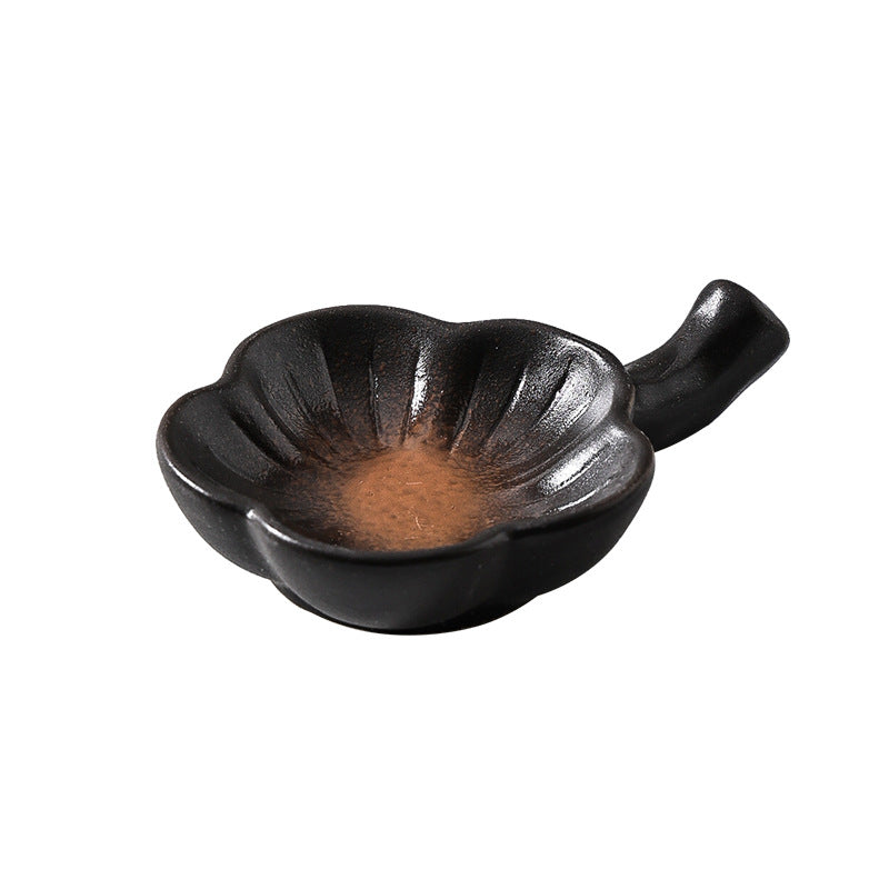 Japanese-style Household Ceramic Flavour Dish With Handle