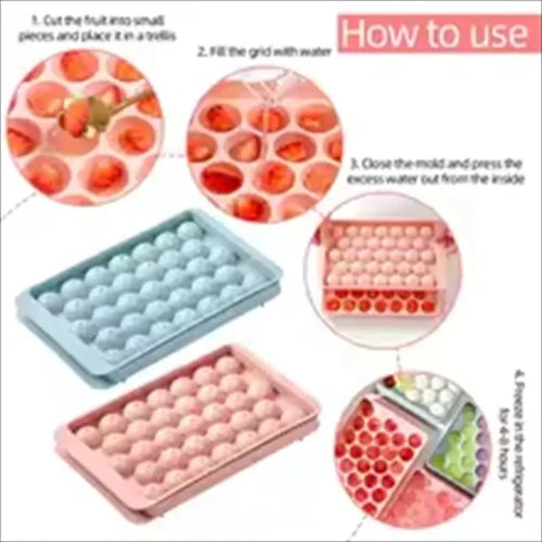 33 Ice Boll Hockey PP Mold Frozen Whiskey Ball Popsicle Ice Cube Tray Box Lollipop Making Gifts Kitchen Tools Accessories 1pcs