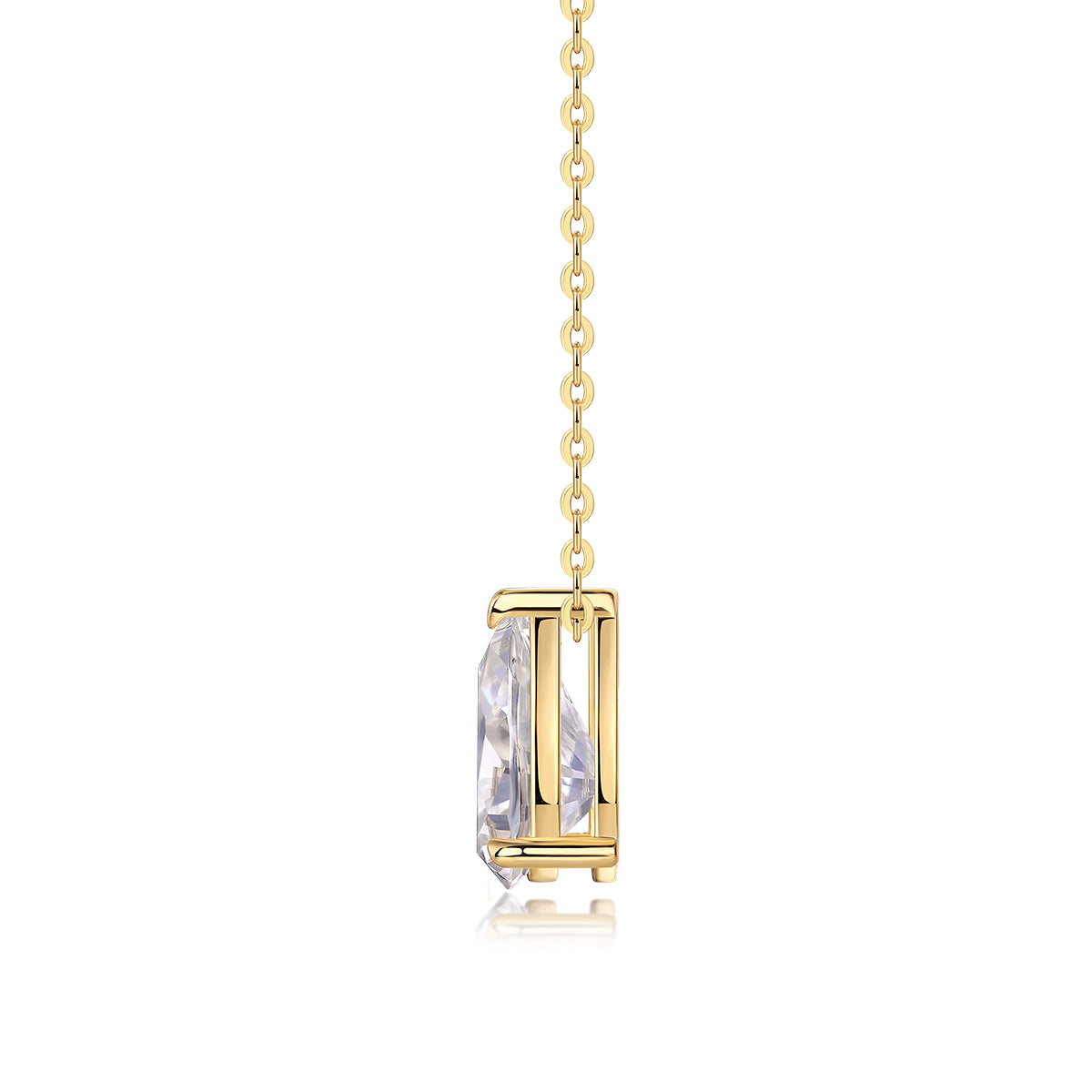 1Under The Moon - A Fashionable And Trendy Diamond Pendant Necklace Set With Pear-shaped Moissanite S925 Sterling Silver And Gold Plating Prohibit TikTok sales