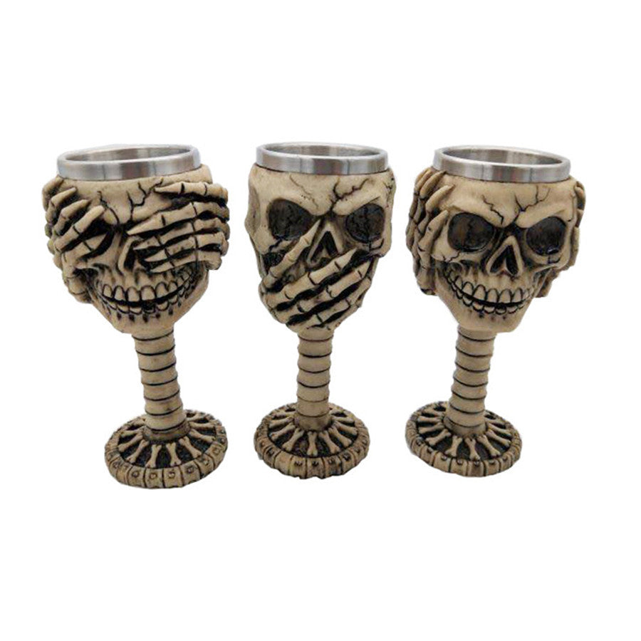 3D Skull Mug A Resin-Infused Double-Walled Stainless Steel Mug For Coffee And Water