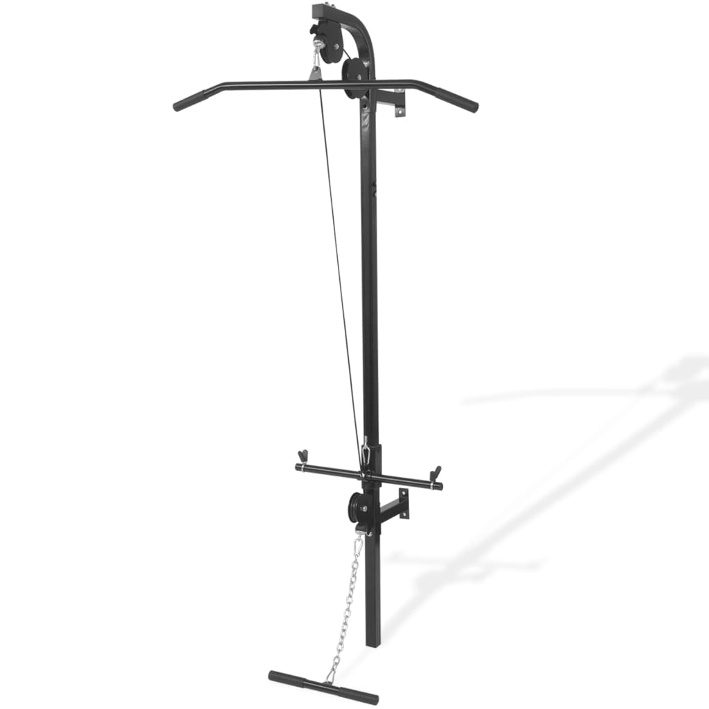 Lat Pulldown Tower with 2 Pulleys, Wall Mounted