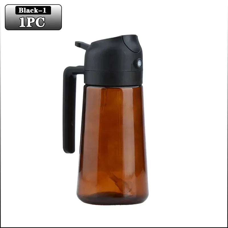 Dark shadow oil spray bottle，Dedicated kitchen，Two combinations，An olive oil dispenser，Dark green glass oil bottle