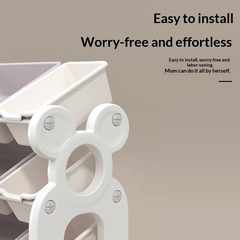 Multi-Tiered Floor Toy Rack For Kids Simple Home Organizer For Sorting And Storing Baby Toys
